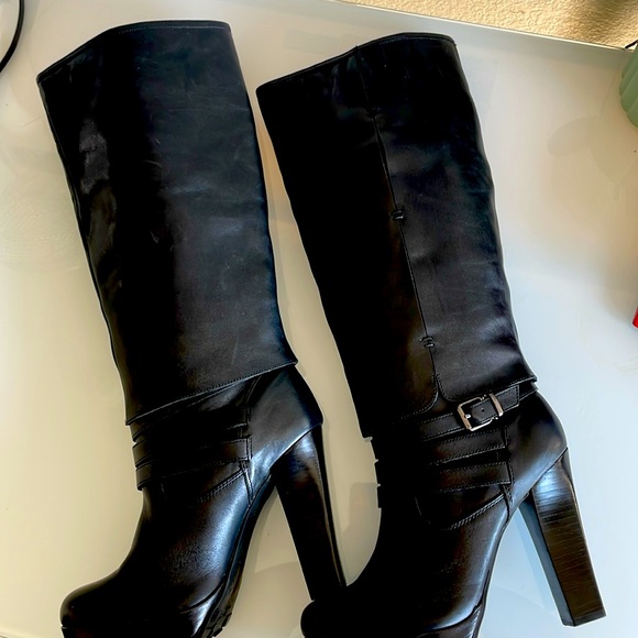 NWOT Hinge leather knee high boots 8 1/2 - Picture 4 of 9